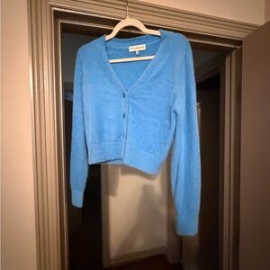 Vibrant Blue Women Sweater textured!